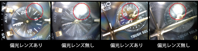 偏光フィルター搭載